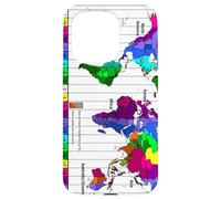 World Time Zone Map Case for iPhone 15 Pro