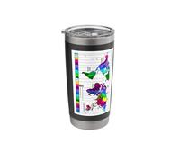 World Time Zone Map Stainless Steel Insulated Tumbler