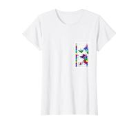 World Time Zone Map Value Graphic T-Shirt, Women, White, XL