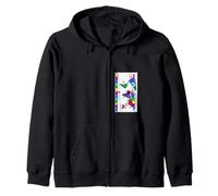 World Time Zone Map Zip Hoodie