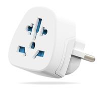 World To EU Travel Adapter | UK, US, Australia To Europe Plug Adapter | MyTravelPal® Universal Plug Adapter For Use France, Germany, Spain & Most of Europe