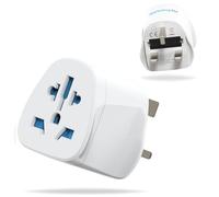 World To UK Travel Adapter (2 Pack) | 2 x Universal Travel Adaptor With 10A Fuse | Accepts US, Europe, Australia, China Plugs For Use in UK | MyTravelPal® Type G Adapter