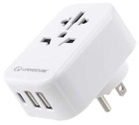World To Usa Adapter And Usb - White, White One Size