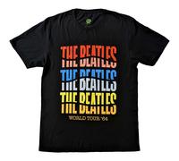 World Tour´ 64 Wave Cotton T-Shirt The Beatles Black M