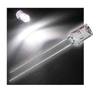 world-trading-net - 10x LED 5mm water-clear concave lens - WARM-WHITE, light-emitting diode, wired, diode luminous, as component