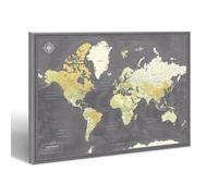 World Travel Map Push Pin on Canvas - Detailed World Map Pin Board - Travel Destinations Map World Map Wall Art by Pin Adventure map