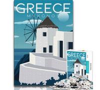 World Travel Poster 1000 Piece Jigsaw Puzzles for Teenagers,Stress Reliever Staycation Kill Time with Matching Poster And Trivia Sheet 50x75cm