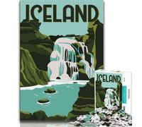 World Travel Poster 1000 Pieces Jigsaw Puzzle For Adults Teens,Challenging Game Toys Every Piece Is Unique - Challenging Family Fun Game 38x26cm