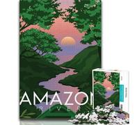 World Travel Poster Jigsaws 1000 Pieces for Adults,Challenging Game And Family Play with Fully Interlocking Randomly Shaped Pieces 50x75cm