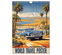 World Travel Poster - nostalgic trip around the world UK-Version (Wall Calendar 2026 DIN A4 Portrait), CALVENDO 12 Month Wall Calendar