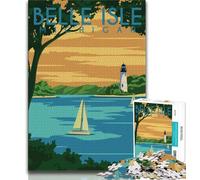 World Travel Poster Puzzles for Adults Teens 1000 Pieces,Stress Reliever Staycation Kill Time with Matching Poster And Trivia Sheet 38x26cm
