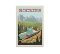 World Travel Poster Vintage Poster Canada Rockies Poster Cool Artworks Painting Wall Art Canvas Prints Hanging Picture Posters 08x12inch(20x30cm)