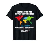 World Traveler - 7 Continents Club Front & Back T-Shirt