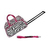 World Traveler Animal Prints 21-inch Carry-on Rolling Duffel Bag, Pink Trim Zebra, 21-Inch, Animal Prints 21-inch Carry-on Rolling Duffel Bag