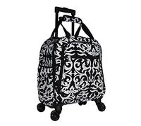 World Traveler Carry-On, Black Trim Damask