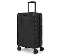 World Traveler Dejuno Abrams Lightweight Hardside Spinner Luggage, Black, Medium Checked, Dejuno Abrams Lightweight Hardside Spinner Luggage