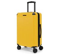 World Traveler Dejuno Abrams Lightweight Hardside Spinner Luggage, Yellow, Medium Checked, Dejuno Abrams Lightweight Hardside Spinner Luggage