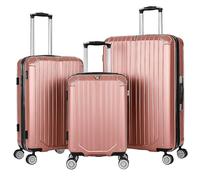 World Traveler Dejuno Beaumont 3-Piece Lightweight Hardside Expandable Spinner Luggage Set, Rose Gold, 3-Piece Set(20in,26in,30in), Dejuno Beaumont 3-piece Lightweight Hardside Expandable Spinner