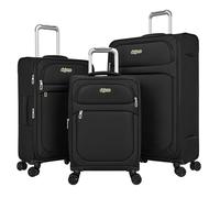 World Traveler Dejuno Cirrus 3-Piece Lightweight Expandable Spinner Luggage Set, Black, 3-Piece Set(20in,26in,30in), Dejuno Cirrus 3-Piece Lightweight Expandable Spinner Luggage Set