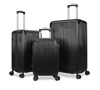World Traveler Dejuno Cornwall 3-Piece Lightweight Hardside Spinner Luggage Set, Black, Dejuno Cornwall 3-piece Lightweight Hardside Spinner Luggage Set