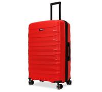 World Traveler Dejuno Motley 3-Piece Lightweight Hardside Expandable Spinner Luggage Set, Red, Large Checked, Dejuno Motley Lightweight Hardside Expandable Spinner Luggage