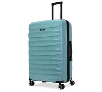 World Traveler Dejuno Motley Lightweight Hardside Expandable Spinner Luggage, Blue, Large Checked, Dejuno Motley Lightweight Hardside Expandable Spinner Luggage