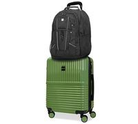 World Traveler Dejuno Ultimate Travel Combo Spinner Carry-On & Laptop Backpack 2-Piece Luggage Set, Matcha, Matcha, Dejuno Ultimate Travel Combo Spinner Carry-on & Laptop Backpack 2-Piece Luggage Set
