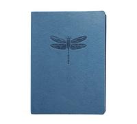 WORLD TRAVELER Eccolo Blue Embossed Dragonfly Leather Journal - Lined,D303L
