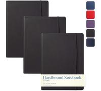WORLD TRAVELER Eccolo Hardbound Writing Journal, Size 7X10, 7X10 Black 3Pk