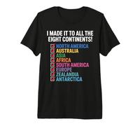 World Traveler Eight Continents 8 Traveller Zealandia Premium T-Shirt