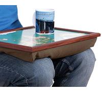 WORLD TRAVELER MAP CUSHION PADDED PORTABLE READING LAP TOP TRAY TABLE BREAKFAST DINNER