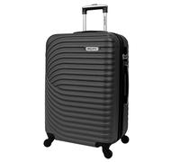 World Traveler VentureX Medium Checked Luggage, Black-Dejuno, Venturex Medium Checked Luggage Hardside Spinner Suitcase