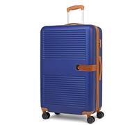 World Traveler VentureX Medium Checked Luggage, Navy with Brown Trim, Venturex Medium Checked Luggage Hardside Spinner Suitcase