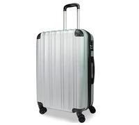 World Traveler VentureX Medium Checked Luggage, Silver-Kemyer, Venturex Medium Checked Luggage Hardside Spinner Suitcase
