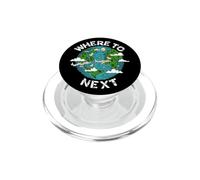 World Traveler Wanderlust Where to Next Around The Globe PopSockets PopGrip for MagSafe