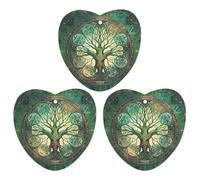 World Tree Car Air Freshener, 3 Pcs Love form Hanging Air Freshener Cards, Long Lasting Fragrance Scented Cards for Car, Home, Office Black-style