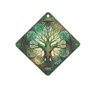 World Tree Car Air Freshener Hanging, Long Lasting Scented Car Aromatherapy Tablets, Rhombus Fragrance Scented Cards for Vehicles, Bedroom, Wardrobe White-style