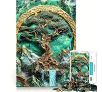 World Tree Yggdrasil Art Adult Jigsaw1000 Pieces Memory Skill Fun Stable Fit No Shifting Parts Compact Fun for Family Game Time (38x26cm)