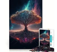 World Tree Yggdrasil Jigsaw 1000 Pieces for Adults Memory Fun Game Expert Cutting Craftsmanship Relaxing Indoor Group Activity (50x75cm)