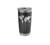 World Vintage Climate Change Melted ice Cream Effect Stainless Steel Insulated Tumbler