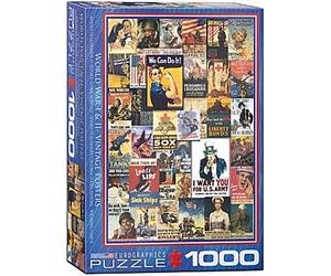 World War 1 & 11 Vintage Posters 1000 piece jigsaw puzzle 680mm x 490mm (pz)
