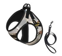 World War 2 Aircraft Airplane 2-standard-scale-2_00x print Dog Harness and Leash Set, Reflective Adjustable Puppy Vest for Small Medium Large Dogs, Cats