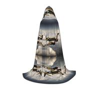 World War 2 Aircraft Airplane 2-Standard-Scale-2_00x Print Hooded Cloak Cape Halloween Witch Costume For Men And Women Cosplay Costumes