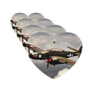 World War 2 Aircraft Airplane Car Air Freshener Cards for Women Men 4 Pack Cute Car Accessories Long Lasting Scent Car Diffuser Hanging Auto Aromatherapy Tablets Car Fresheners Gifts