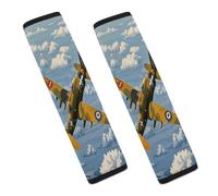World War 2 Aircraft Airplane Car Seat Belt Cover Soft Comfortable Shoulder Seatbelt Pads Cover Seat Belt Pad for Suitable for Car Interior Accessorie
