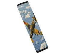 World War 2 Aircraft Airplane Car Seat Belt Cover Soft Comfortable Shoulder Seatbelt Pads Cover Seat Belt Pad for Suitable for Car Interior Accessorie