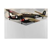 World War 2 Aircraft Airplane File Folder, Waterproof Expanding File Folder with 6 Pockets, Durable PP Document Organizer for Office, Home