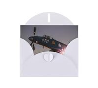 World War 2 Aircraft Airplane Greeting Cards Blank Note Cards with Envelopes Happy Birthday Card Thank You Card Wedding Party Invitation Cards for All Occasions 4x6 Inch