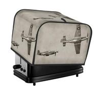 World War 2 Aircraft Airplane Pattern 4 Slice Toaster Dust Cover, Waterproof Toaster Oven Dust Cover