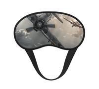 World War 2 Aircraft Airplane Print Blackout Sleep Mask for Women & Men, Zero Eye Pressure Eye Mask for Travel and All - Around Sleep